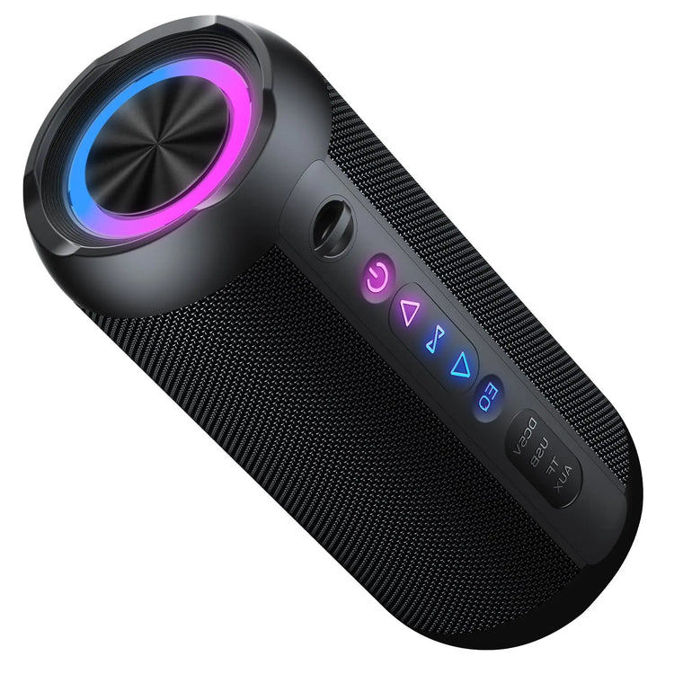 Portable Bluetooth Speaker with 30W Stereo Sound, 3 EQ Mode & 3 RGB lights, IPX7 Waterproof, 24H Playtime, TWS Wireless Pairing, Outdoor Speaker for Home, Outdoors and Hiking
