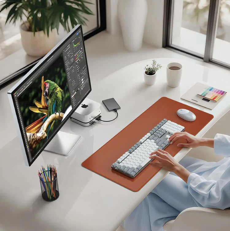 SATECHI Mac Mini M4 Hub & Stand with NVMe SSD Enclosure, Dock with 2 USB-A Up to 10Gbps Ports, USB-A Data Port, SD Card Reader for Mac Mini M4, M4 Pro - Silver