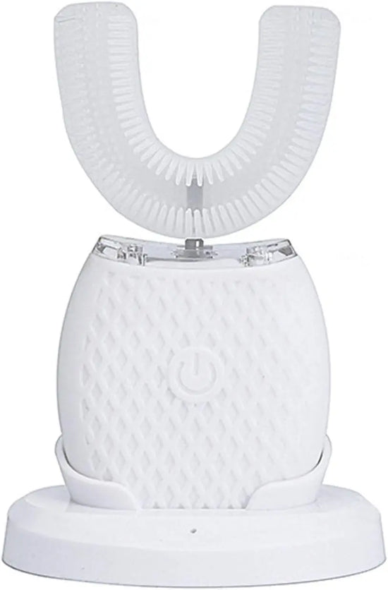 Automatic Electric, U-Shaped Adult Toothbrush for Adults U Toothbrush Cleaning Tool for Oral Care (White Type) - Rechargeable Deep Soft Silica Gel Teeth Whitening