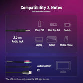 Gaming Headset Stereo Surround Sound Gaming Headphones with Breathing RGB Light & Adjustable Mic for PS4 PS5 PC Xbox One Laptop Mac