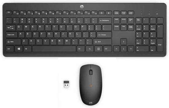 HP 230 Wireless Keyboard and Mouse Combo Set, 2.4 GHz Wireless USB-A Nano Receiver, Up to 1600 dpi, Up to 16 Months Battery Life - Black