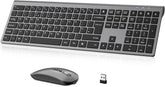 EasyTyping Rechargeable Wireless Keyboard and Mouse - Type with Ease & Double Your Efficiency - High-end Laptop Keyboard Technology -Full Size & Noiseless Design, say goodbye to typing troubles