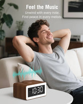 Birthday Gifts for Men – Alarm Clock Bedside with Wireless Charger, Bluetooth Speaker and White Noise Machine, Colourful Night Light, Snooze Digital Alarm, Men Women Teens Him Her Ideal Xmas Gifts