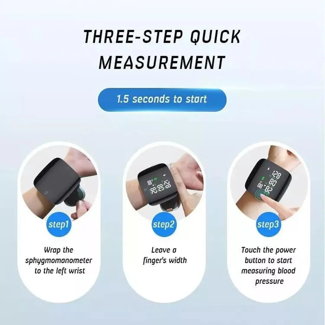 FiTspi Wrist Accurate Automatic Blood Pressure Monitor