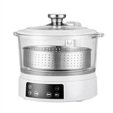 Low Carb Rice Cooker Low Sugar Digital Steamer, Intelligent Lifting Sugar Removal Rice Cooker, with Stainless Steel Steamer Tray, Touch Control, Automatic Drain Rice Steamer, 3 L