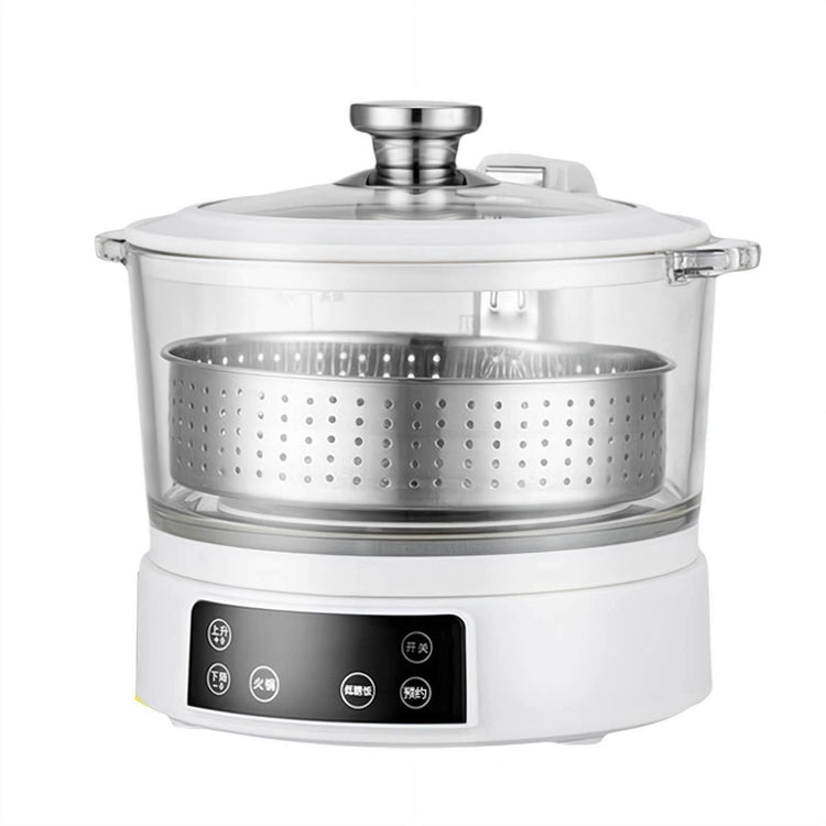 Low Carb Rice Cooker Low Sugar Digital Steamer, Intelligent Lifting Sugar Removal Rice Cooker, with Stainless Steel Steamer Tray, Touch Control, Automatic Drain Rice Steamer, 3 L