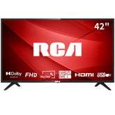 RCA 32 Inch 720P TV, Freeview HD Dolby Digital Audio DVB T2/S2 HD LED Backlighting Display Television, HDMI USB Earphone Output Media Player Monitor PS5 Xbox, Small Screen for Bedroom Kitchen Black