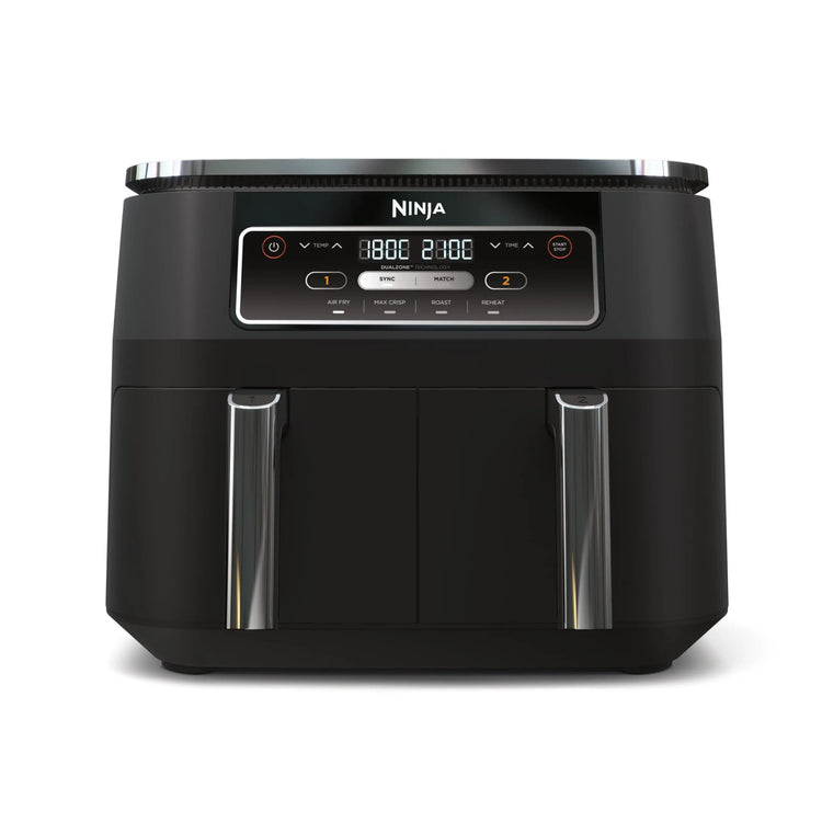 Ninja Double Stack XL Air Fryer, Vertical Dual Drawer Air Fryer with 4 cooking levels, 2 Drawers & 2 Racks, Space Saving Design, 9.5L Capacity, 6 Cooking Functions, 8 Portions, Copper Black SL400UKCP
