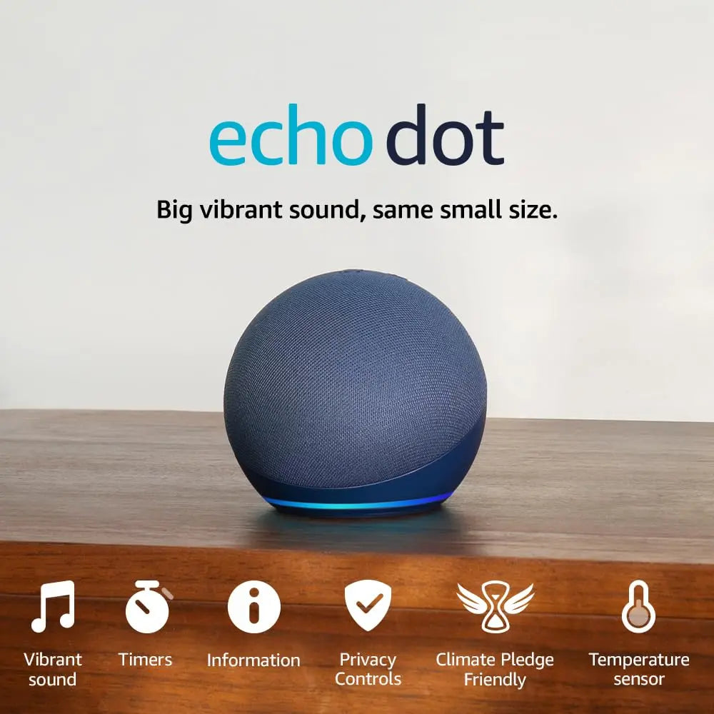 Echo Dot (Newest gen) | Big vibrant sound Wi-Fi and Bluetooth smart speaker with Alexa | Charcoal