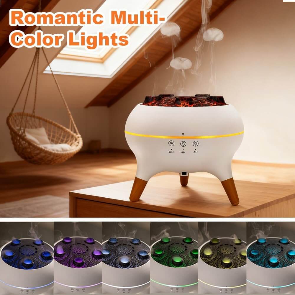 Jellyfish Diffuser, 7 Colors LED Dancing Jellyfish Essential Oil Diffuser with Remote Control, 250ML Jellyfish Mist Flame Aromatherapy Air Humidifier for home Bedroom Office, 4/8Timer, Auto Shut-Off