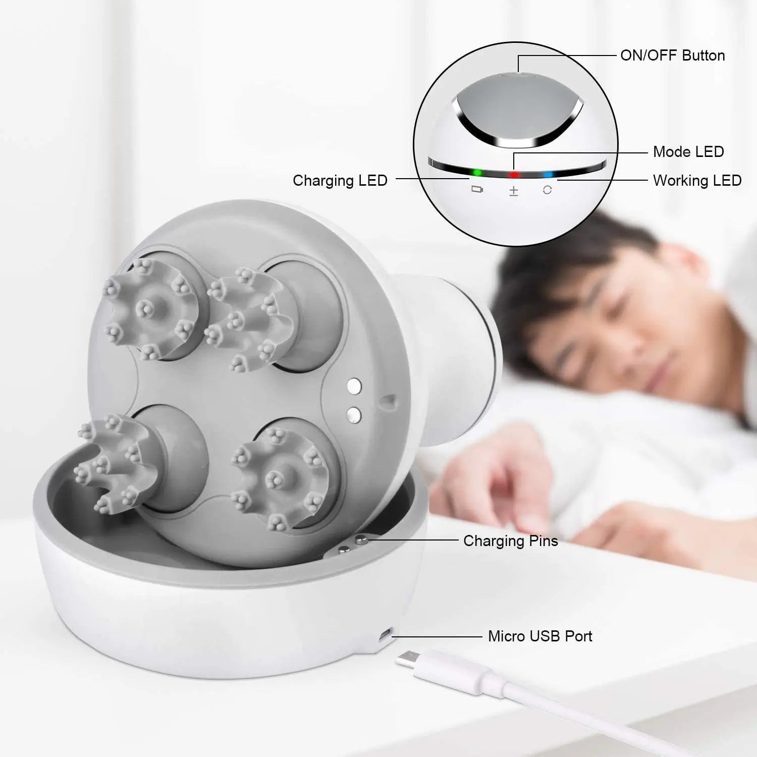 cotsoco Electric Scalp Head Massager