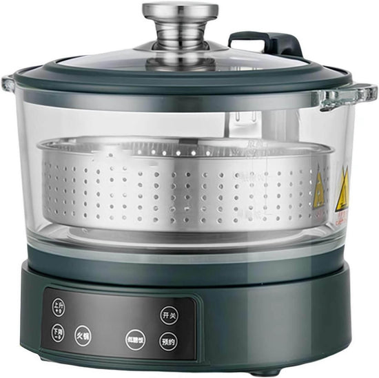 Low Carb Rice Cooker Low Sugar Digital Steamer, Intelligent Lifting Sugar Removal Rice Cooker, with Stainless Steel Steamer Tray, Touch Control, Automatic Drain Rice Steamer, 3 L