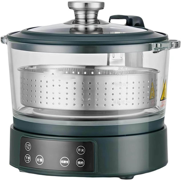 Low Carb Rice Cooker Low Sugar Digital Steamer, Intelligent Lifting Sugar Removal Rice Cooker, with Stainless Steel Steamer Tray, Touch Control, Automatic Drain Rice Steamer, 3 L