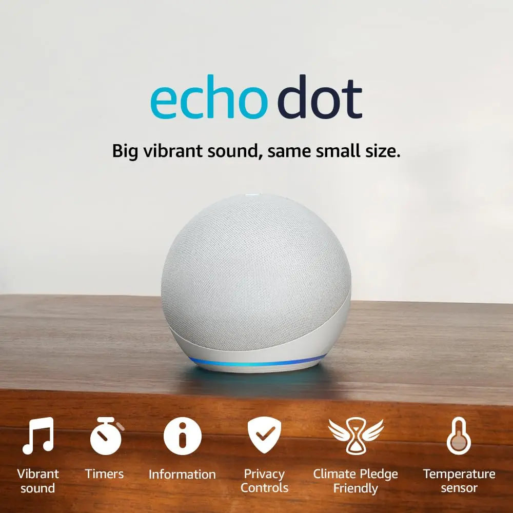 Echo Dot (Newest gen) | Big vibrant sound Wi-Fi and Bluetooth smart speaker with Alexa | Charcoal