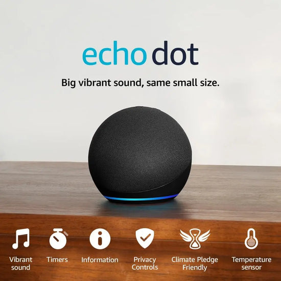 Echo Dot (Newest gen) | Big vibrant sound Wi-Fi and Bluetooth smart speaker with Alexa | Charcoal