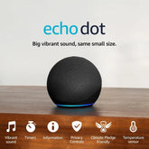 Echo Dot (Newest gen) | Big vibrant sound Wi-Fi and Bluetooth smart speaker with Alexa | Charcoal