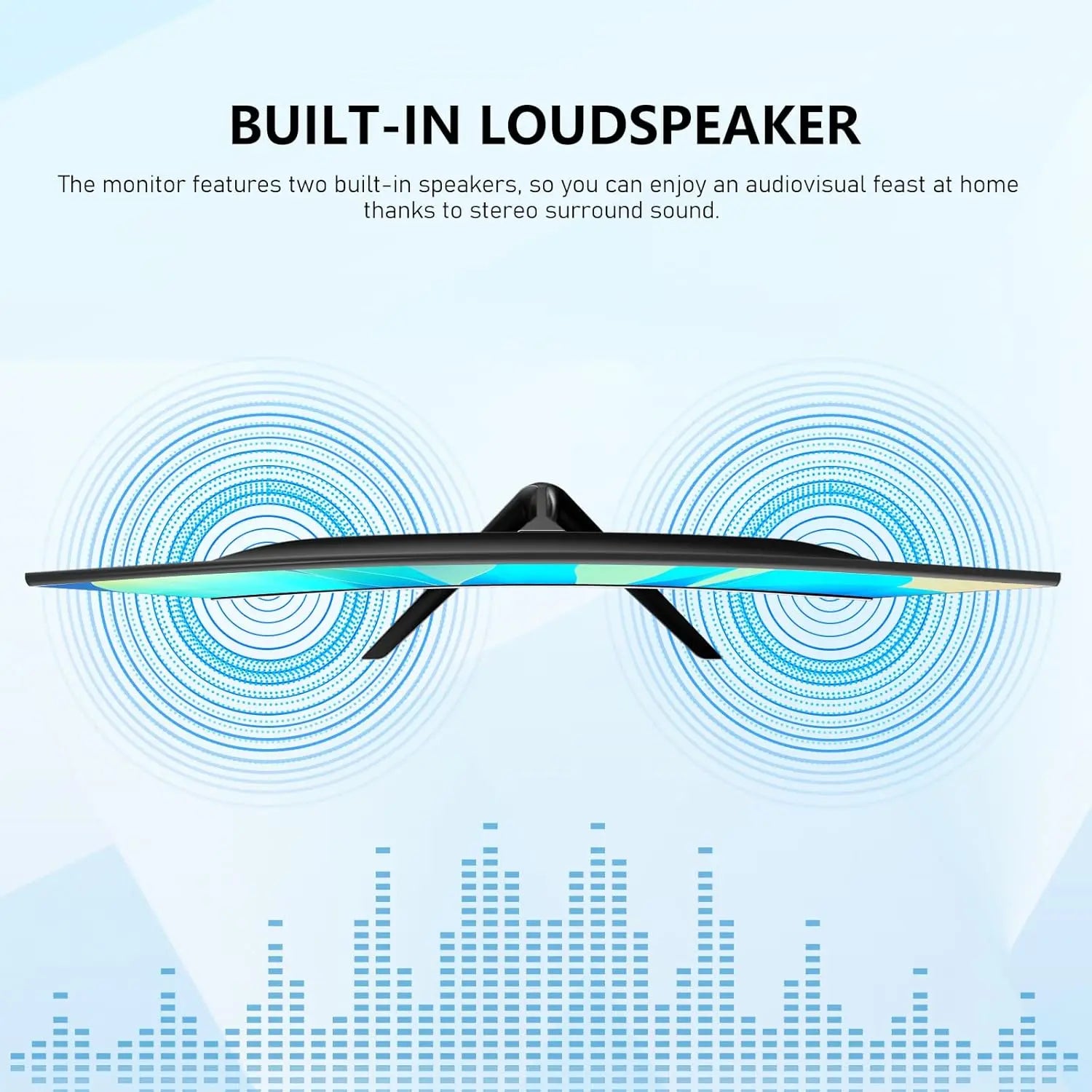 Gawfolk 24.5-inch PC Screen, Curved(3000R) 120hz Gaming Monitor with Built-in Speakers FHD 1080p 1ms Bezel-less, 98% sRGB, 178° Wide Angle, HDMI、VGA, Compatible with Wall Mounted VESA 75*75MM - Black