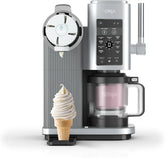Ninja Swirl by CREAMi Soft Serve & Ice Cream Maker with 2x Tubs, 13 Functions, Makes Ice Cream, Soft Serve, Gelato, Sorbet, Milkshakes & More, Mix-In Option, Platinum Silver, NC701UK