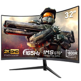 Gawfolk 24.5-inch PC Screen, Curved(3000R) 120hz Gaming Monitor with Built-in Speakers FHD 1080p 1ms Bezel-less, 98% sRGB, 178° Wide Angle, HDMI、VGA, Compatible with Wall Mounted VESA 75*75MM - Black