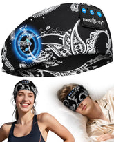 MUSICOZY Sleep Headphones, Comfortable Headband Headphones for Side Sleepers - Bluetooth 5.4 Wireless Headphone with Ultra Thin Speakers for Sleeping,Sport,Travel | Eye Mask Design for Deep Sleep