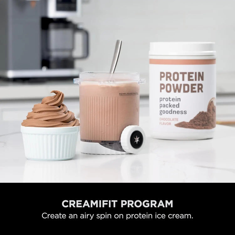 Ninja Swirl by CREAMi Soft Serve & Ice Cream Maker with 2x Tubs, 13 Functions, Makes Ice Cream, Soft Serve, Gelato, Sorbet, Milkshakes & More, Mix-In Option, Platinum Silver, NC701UK