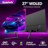 27" 2K Gaming Monitor - 120Hz, QHD PC Computer Screen IPS with AMD FreeSync, Flicker-Free, Support VESA Mountable (75x75mm)