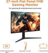 Amazon Basics 27-inch Gaming Monitor, FHD 1080P, 165 Hz, VESA Compatible, Adaptive sync, 1 ms response, Black