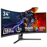 Gawfolk 24.5-inch PC Screen, Curved(3000R) 120hz Gaming Monitor with Built-in Speakers FHD 1080p 1ms Bezel-less, 98% sRGB, 178° Wide Angle, HDMI、VGA, Compatible with Wall Mounted VESA 75*75MM - Black