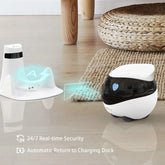 Enabot EBO SE FamilyBot Home Camera Robot: 1080P Movable Pet Camera Indoor, Battery-Operated, Auto-Recharge, Night Vision, 2-Way Talk, Local Storage, APP Control