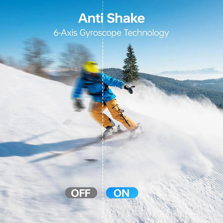 Hiicam Speed 20 Action Camera Dural Screen 4K 60FPS Underwater Camera Snorkeling 131FT, Waterproof Camera with EIS Stabilization, Wireless Remote, 5X Zoom, 170° Wide Angle (black-1)