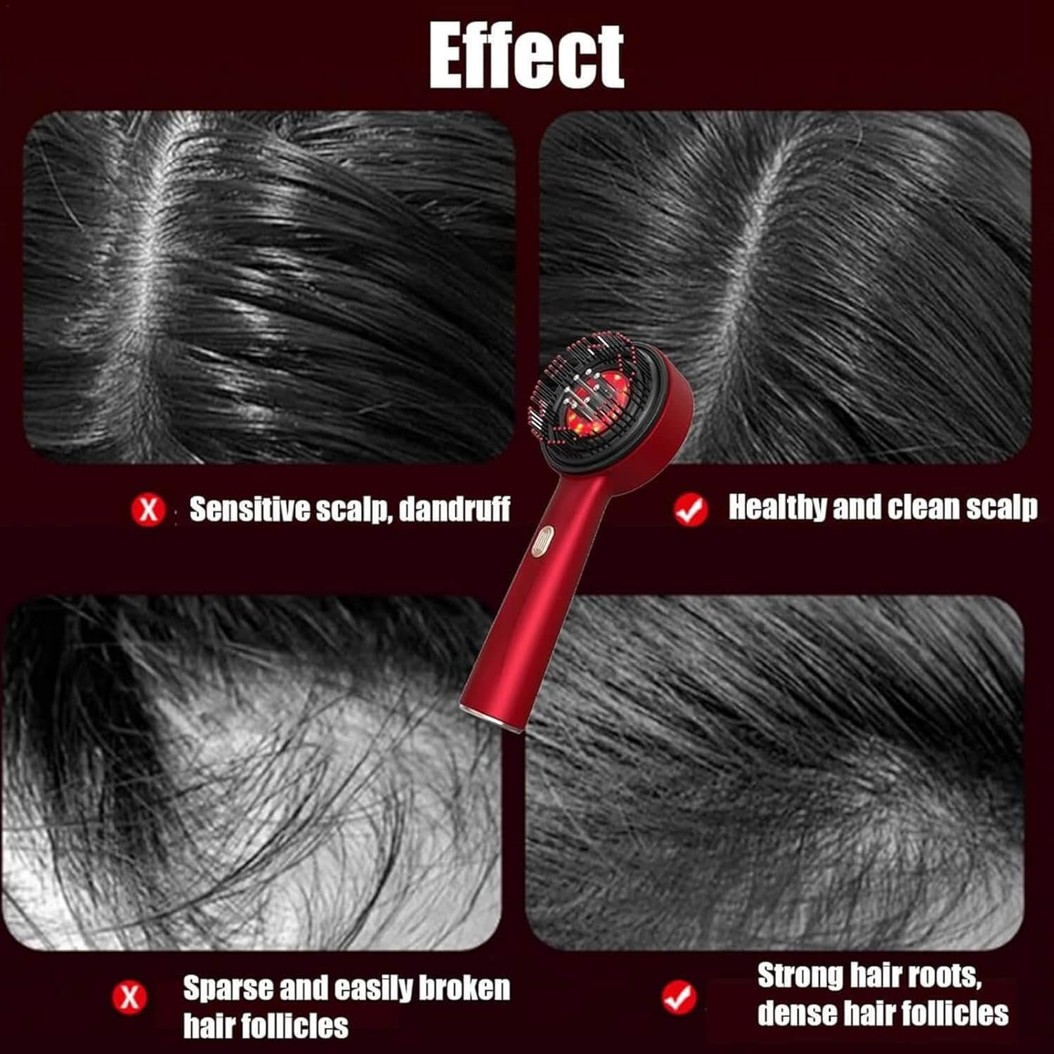 Electric Scalp Brush and Hair Massager, Reusable Brush for Hair Growth