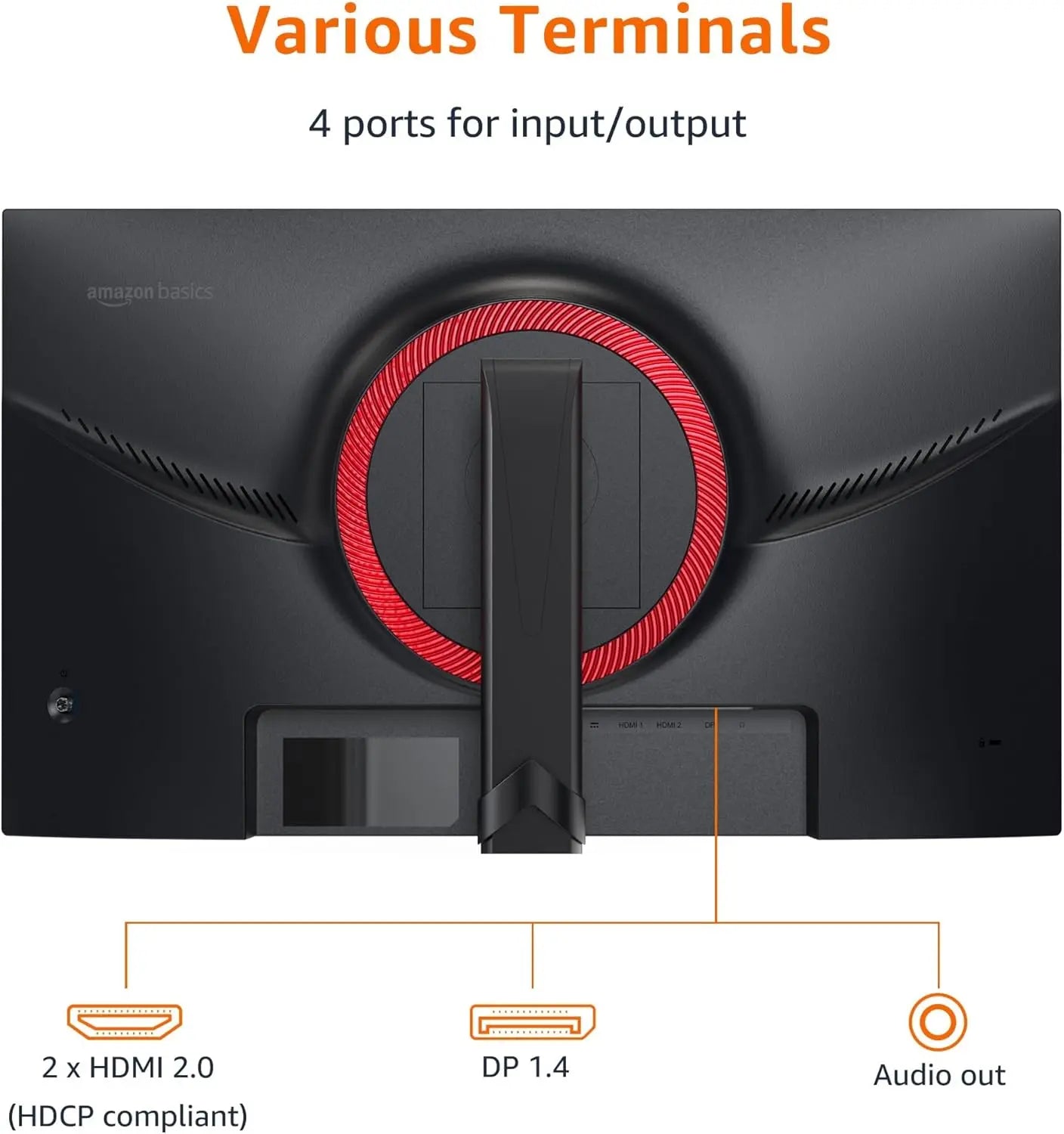 Amazon Basics 27-inch Gaming Monitor, FHD 1080P, 165 Hz, VESA Compatible, Adaptive sync, 1 ms response, Black