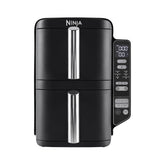 Ninja Double Stack XL Air Fryer, Vertical Dual Drawer Air Fryer with 4 cooking levels, 2 Drawers & 2 Racks, Space Saving Design, 9.5L Capacity, 6 Cooking Functions, 8 Portions, Copper Black SL400UKCP