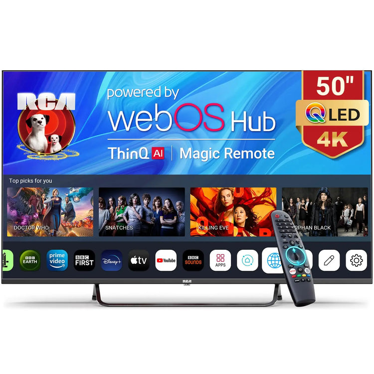 RCA 32 Inch 720P TV, Freeview HD Dolby Digital Audio DVB T2/S2 HD LED Backlighting Display Television, HDMI USB Earphone Output Media Player Monitor PS5 Xbox, Small Screen for Bedroom Kitchen Black