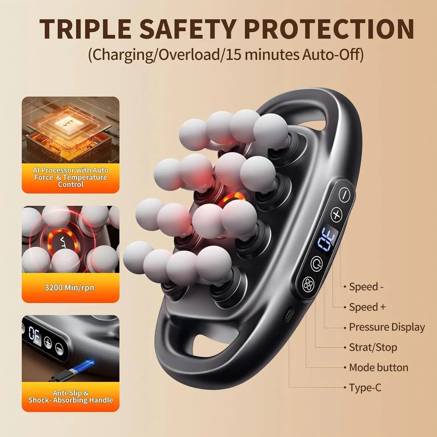 VTT 16-Head Massage Gun Set