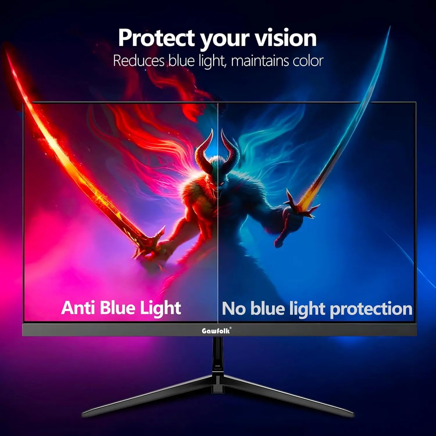 27" 2K Gaming Monitor - 120Hz, QHD PC Computer Screen IPS with AMD FreeSync, Flicker-Free, Support VESA Mountable (75x75mm)