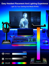 GIPOYENT RGB Gaming Headphone Stand Lights, RGB Gaming Stand Light for Desktop PC Gaming Headset Accessories, Best Gift for Husband, Kids, Boyfriend