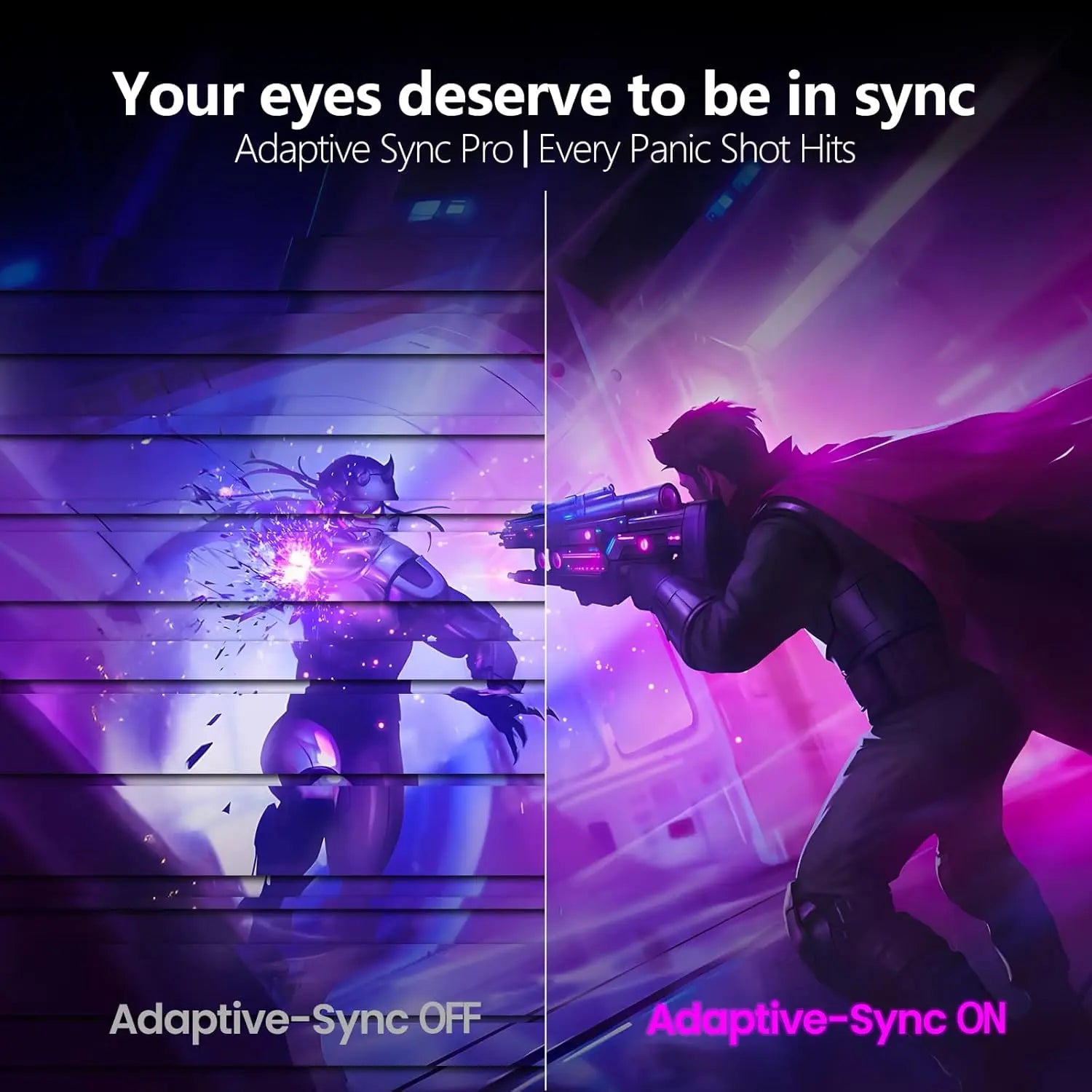 27" 2K Gaming Monitor - 120Hz, QHD PC Computer Screen IPS with AMD FreeSync, Flicker-Free, Support VESA Mountable (75x75mm)