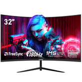 Gawfolk 24.5-inch PC Screen, Curved(3000R) 120hz Gaming Monitor with Built-in Speakers FHD 1080p 1ms Bezel-less, 98% sRGB, 178° Wide Angle, HDMI、VGA, Compatible with Wall Mounted VESA 75*75MM - Black