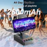 Phone Stand with Bluetooth Speaker with Sensing Playback, Foldable Phone Charger Stand with Wireless Speaker, Birthday Gifts for Men,Gadgets for Men, Sensing and Bluetooth Mode