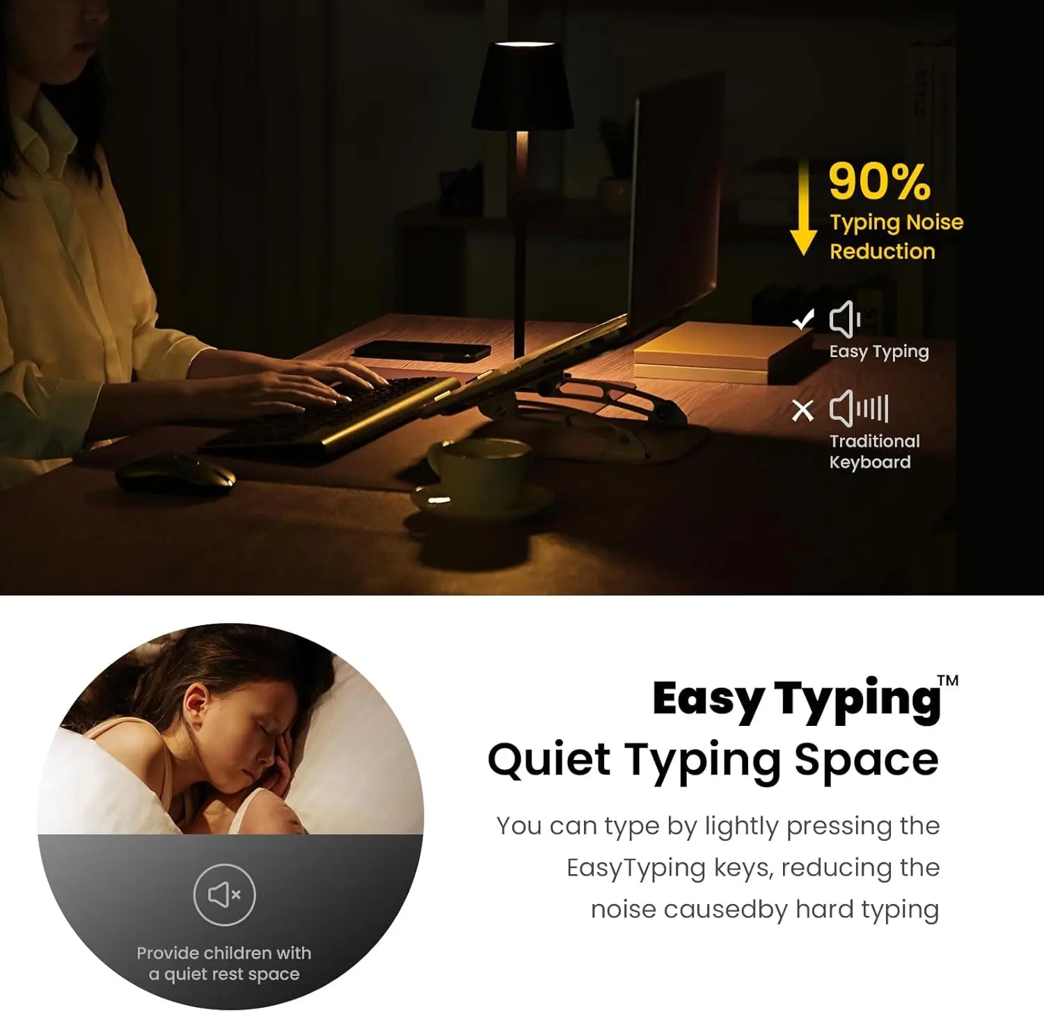 EasyTyping Rechargeable Wireless Keyboard and Mouse - Type with Ease & Double Your Efficiency - High-end Laptop Keyboard Technology -Full Size & Noiseless Design, say goodbye to typing troubles