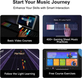 Smart Piano Keyboard,59-Key Digital Piano for Beginners,Rainbow LED Lights&Free Apps,256 Voices,100+ Auto Chords,MIDI Support,Portable Piano Keyboard,Gift for Birthdays or Holidays