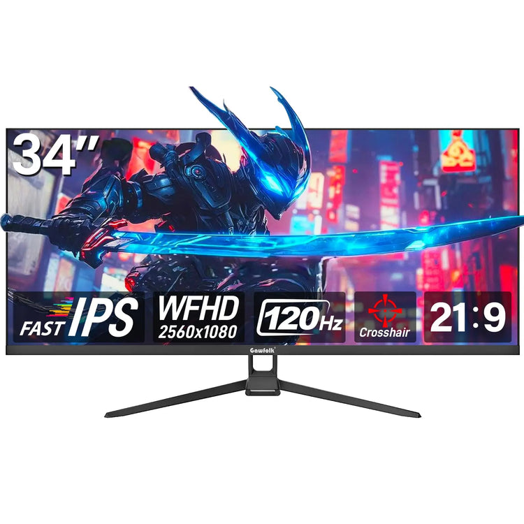 27" 2K Gaming Monitor - 120Hz, QHD PC Computer Screen IPS with AMD FreeSync, Flicker-Free, Support VESA Mountable (75x75mm)