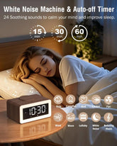 Birthday Gifts for Men – Alarm Clock Bedside with Wireless Charger, Bluetooth Speaker and White Noise Machine, Colourful Night Light, Snooze Digital Alarm, Men Women Teens Him Her Ideal Xmas Gifts