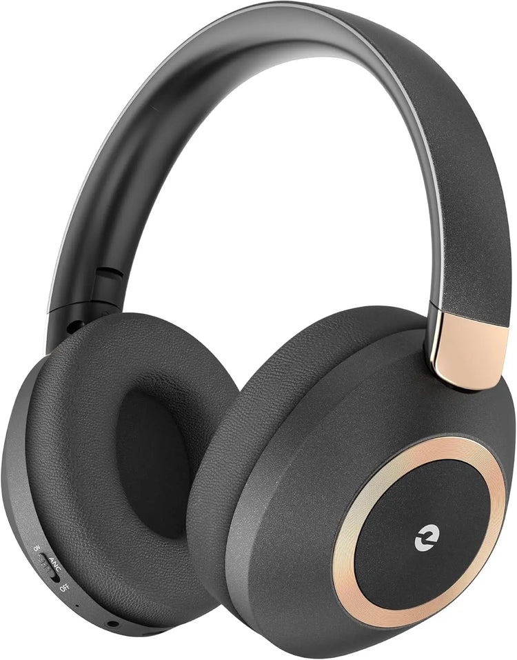 Active Noise Cancelling Headphones, 100H Playtime Headphones Wireless Bluetooth, Bluetooth Headphones with Microphone, Over- Ear Wireless Headphone with Deep Bass,Fast Charging for Travel,Office,Home