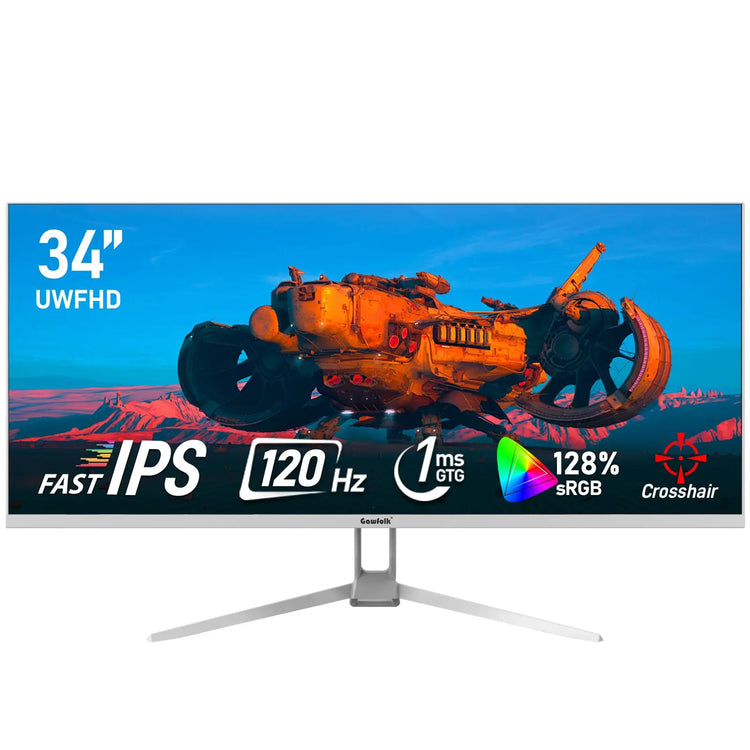 Gawfolk 24.5-inch PC Screen, Curved(3000R) 120hz Gaming Monitor with Built-in Speakers FHD 1080p 1ms Bezel-less, 98% sRGB, 178° Wide Angle, HDMI、VGA, Compatible with Wall Mounted VESA 75*75MM - Black