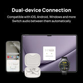 HUAWEI FreeArc Open-Ear Earbuds, Secure Fit and Comfort, IP57 Water Resistance, Dynamic Bass, 28 Hours Playtime, Sports Earphones, Headset for Running Workout Driving, iOS & Android, Bluetooth, Grey