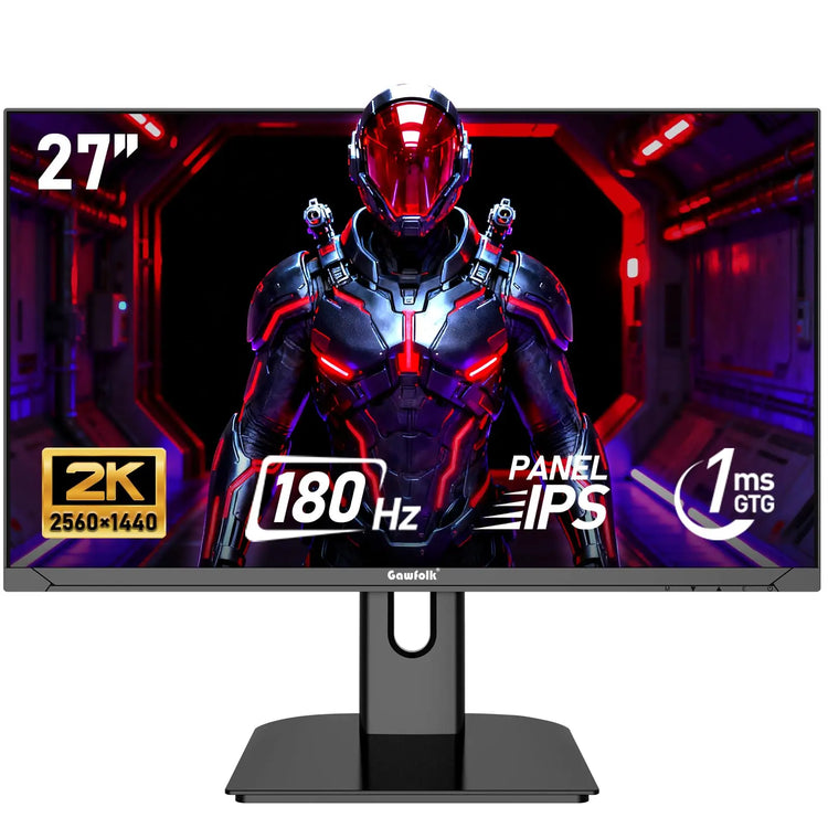 Gawfolk 24.5-inch PC Screen, Curved(3000R) 120hz Gaming Monitor with Built-in Speakers FHD 1080p 1ms Bezel-less, 98% sRGB, 178° Wide Angle, HDMI、VGA, Compatible with Wall Mounted VESA 75*75MM - Black