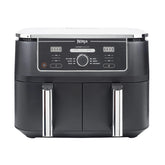 Ninja Double Stack XL Air Fryer, Vertical Dual Drawer Air Fryer with 4 cooking levels, 2 Drawers & 2 Racks, Space Saving Design, 9.5L Capacity, 6 Cooking Functions, 8 Portions, Copper Black SL400UKCP
