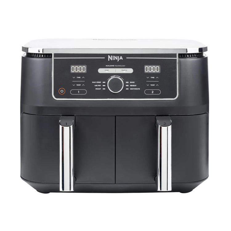 Ninja Double Stack XL Air Fryer, Vertical Dual Drawer Air Fryer with 4 cooking levels, 2 Drawers & 2 Racks, Space Saving Design, 9.5L Capacity, 6 Cooking Functions, 8 Portions, Copper Black SL400UKCP